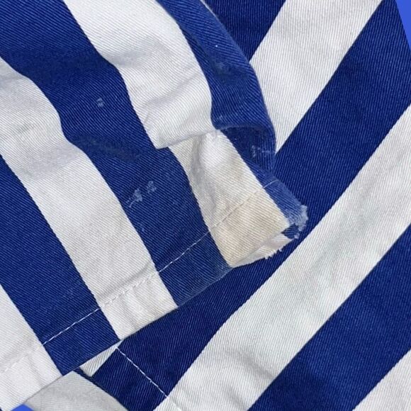 Unisex Game Day Royal Blue Striped Overall Bibs Size Large NFL MLB NHL NBA - Picture 4 of 6